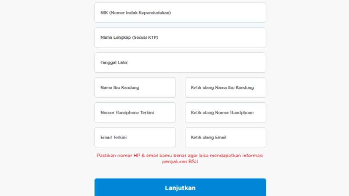 CARA GANTI REKENING - Tangkapan layar website BPJS Ketenagakerjaan pada Minggu (29/6/2025). Penggantian rekening BSU yang tidak aktif bisa melalui website bsu.bpjsketenagakerjaan.go.id