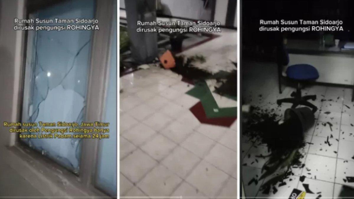 Pengungsi ngamuk dan rusak Rumah Susun Taman Sidoarjo, Jawa Timur