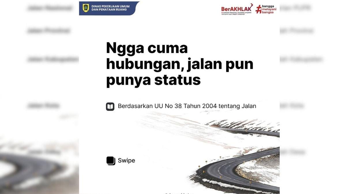 EDUKASI DPUPR KLATEN - Poster penjelasan status jalan.