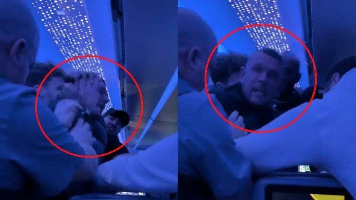 Penumpang pesawat mabuk dan bertindak agresif terhadap penumpang lainnya, bikin keributan.