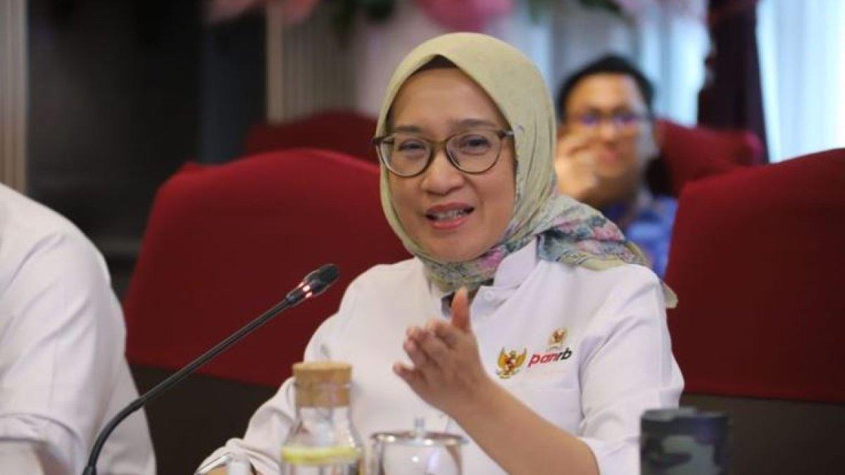 PENGANGKATAN CPNS - Menpan-RB Rini Widyantini saat menghadiri rapat bersama Mensesneg Prasetyo Hadi di Kantor Kemenpan-RB, Jakarta, Senin (11/11/2024).