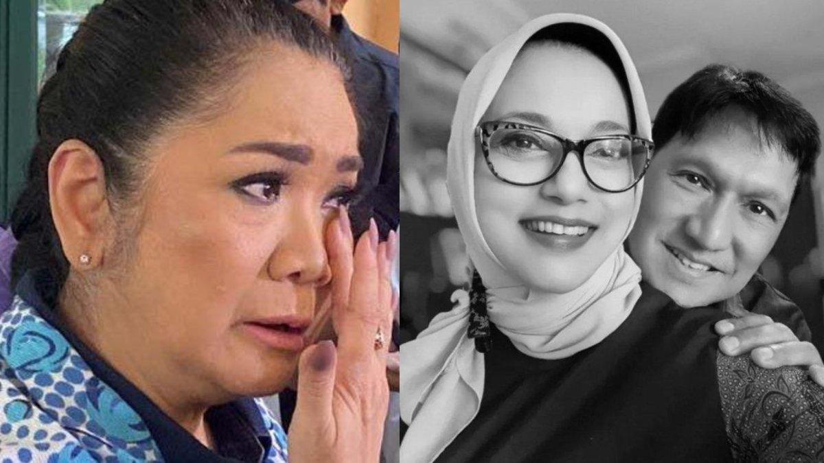 Penyanyi Vina Panduwinata turut hadir melayat Marissa Haque.