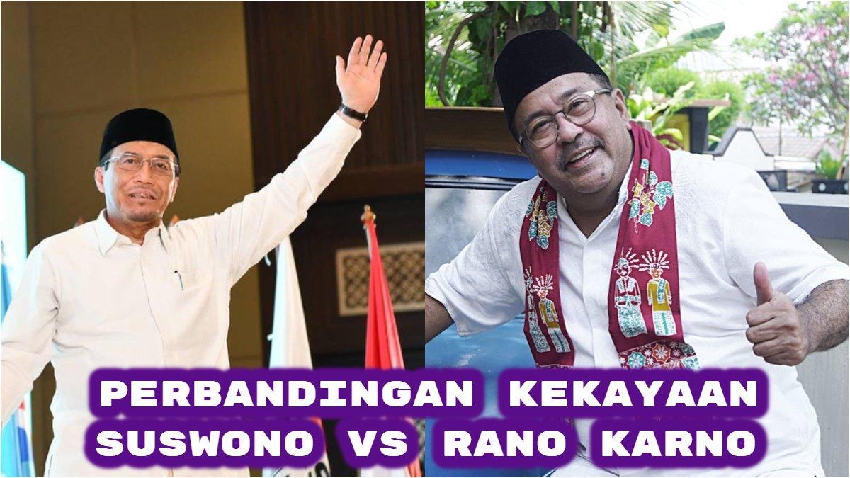 Inilah perbandingan kekayaan dua calon Wakil Gubernur Jakarta 2024. Suswono vs Rano Karno. Siapa paling tajir?