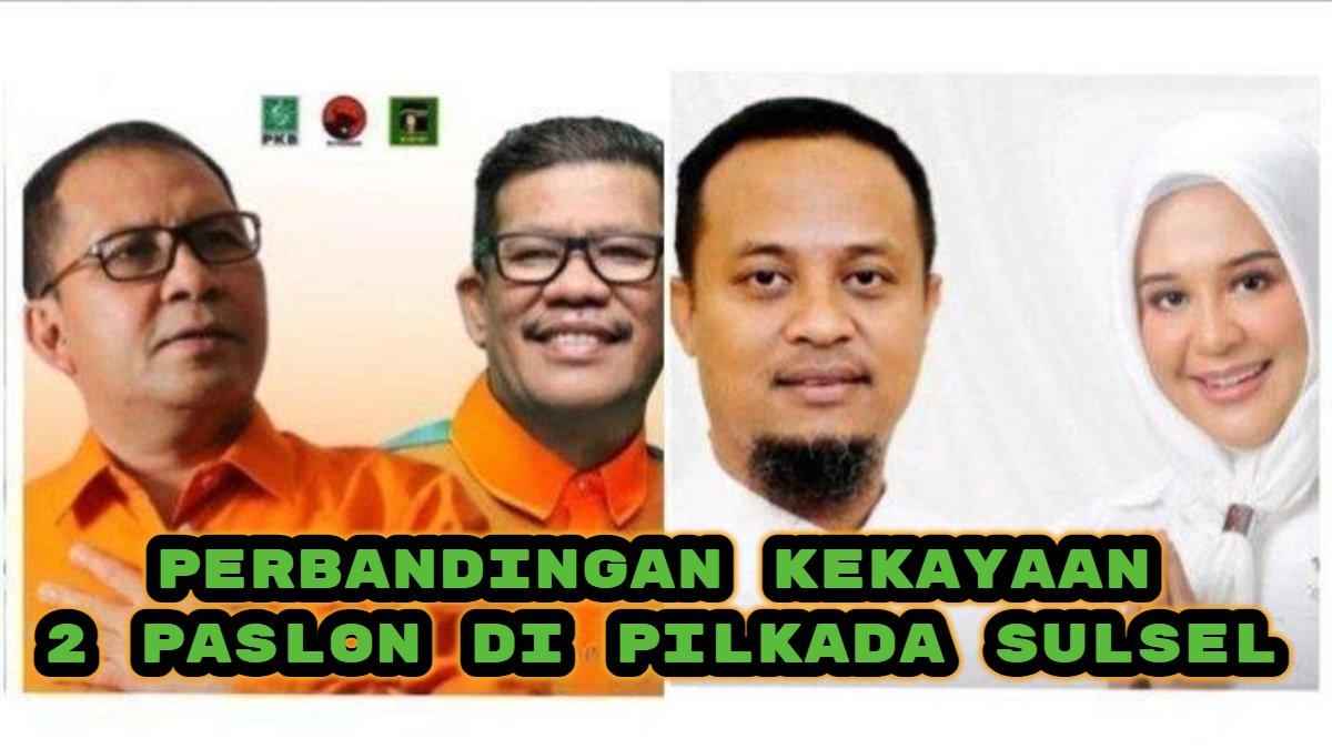 Perbandingan kekayaan dua pasangan calon gubernur dan wakil gubernur di Pilkada Sulsel 2024