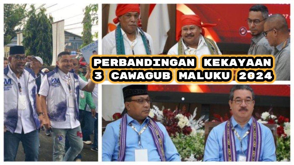 Berikut perbandingan kekayaan tiga calon Wakil Gubernur Maluku 2024. Abdul Mukti vs Michael Wattimena vs Abdullah Vanath. Siapa paling kaya?