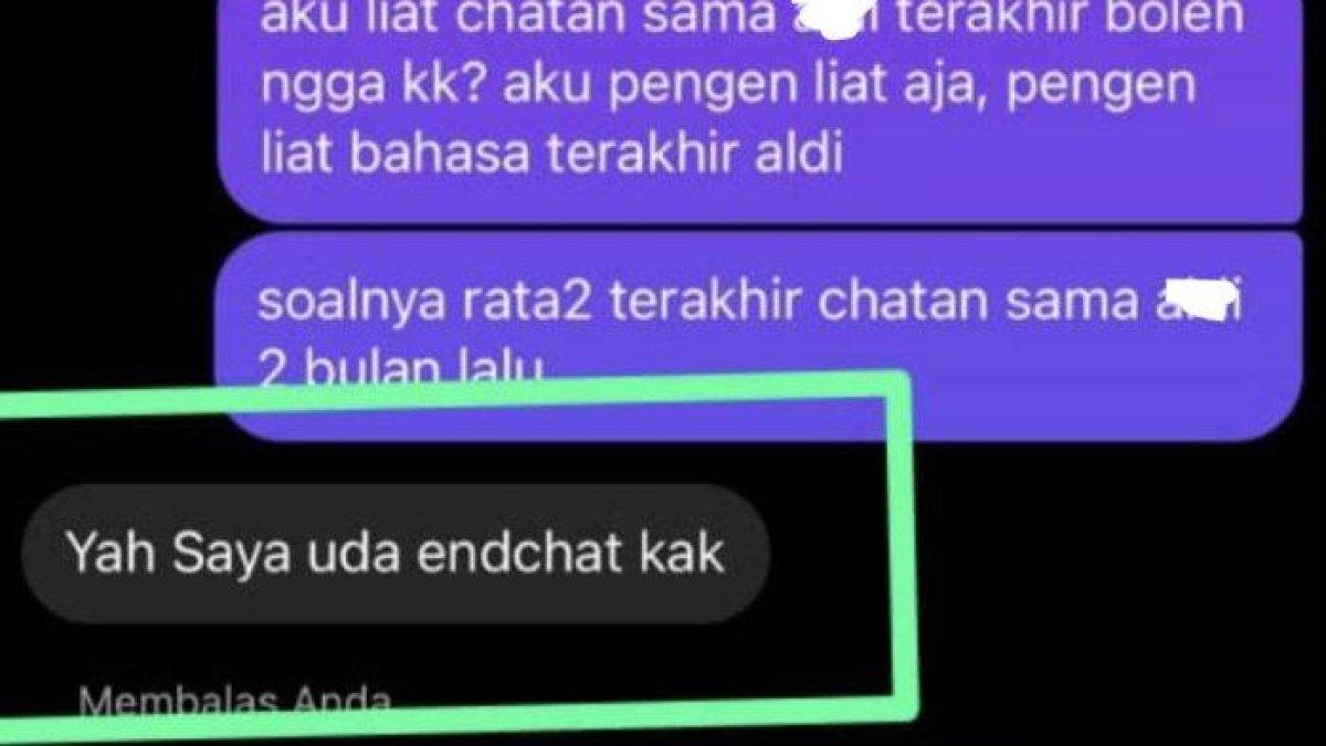 Percakapan rekan NR kepada kekasih ASN. sang kekasih akui hapus percakapan di ponsel