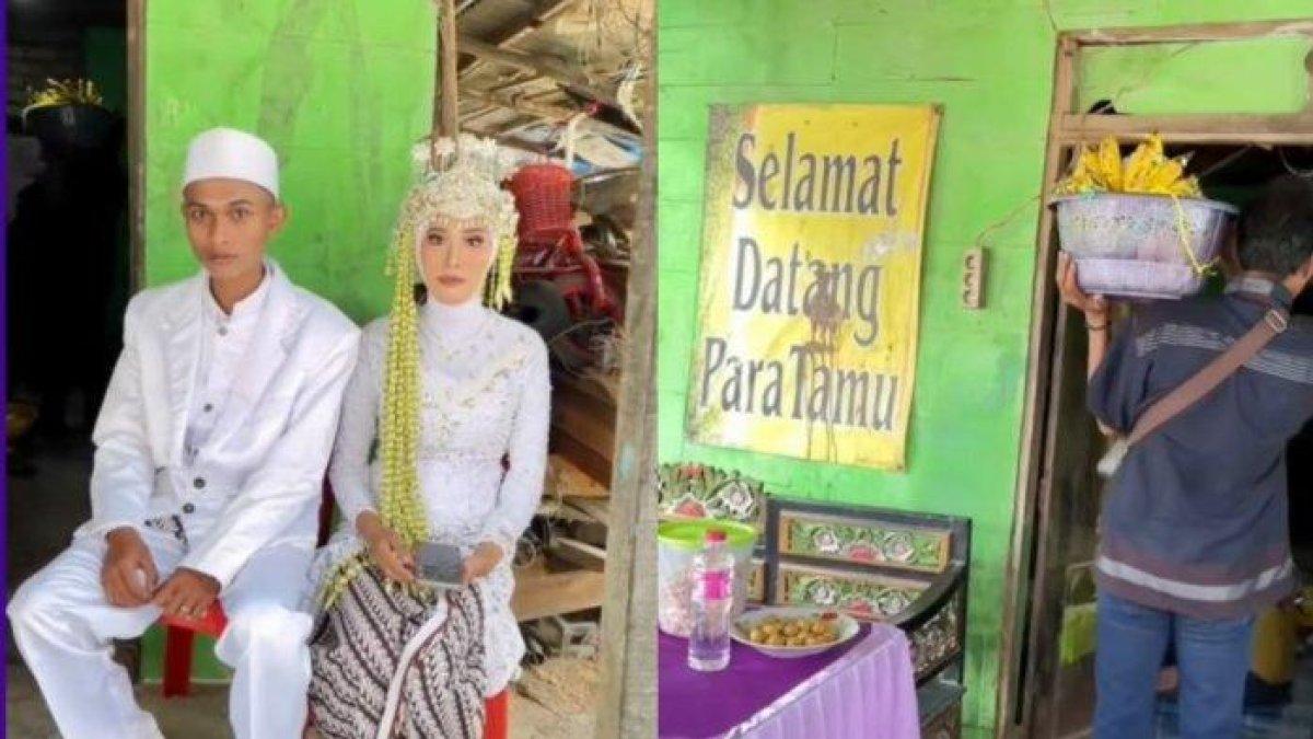 Pernikahan Sederhana Pengantin di Gresik Menikah Tanpa Pelaminan (1)
