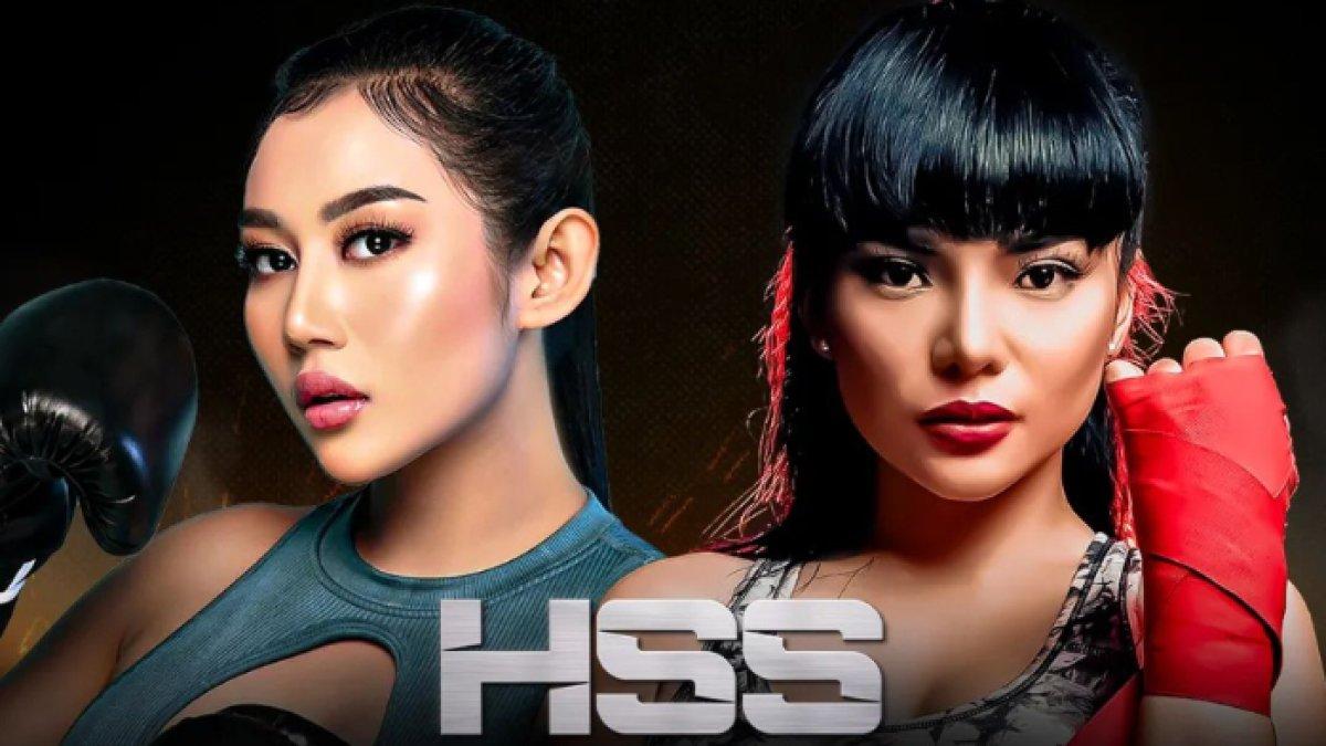 Pertandingan tinju Dinar Candy dan Pamela Savitri.