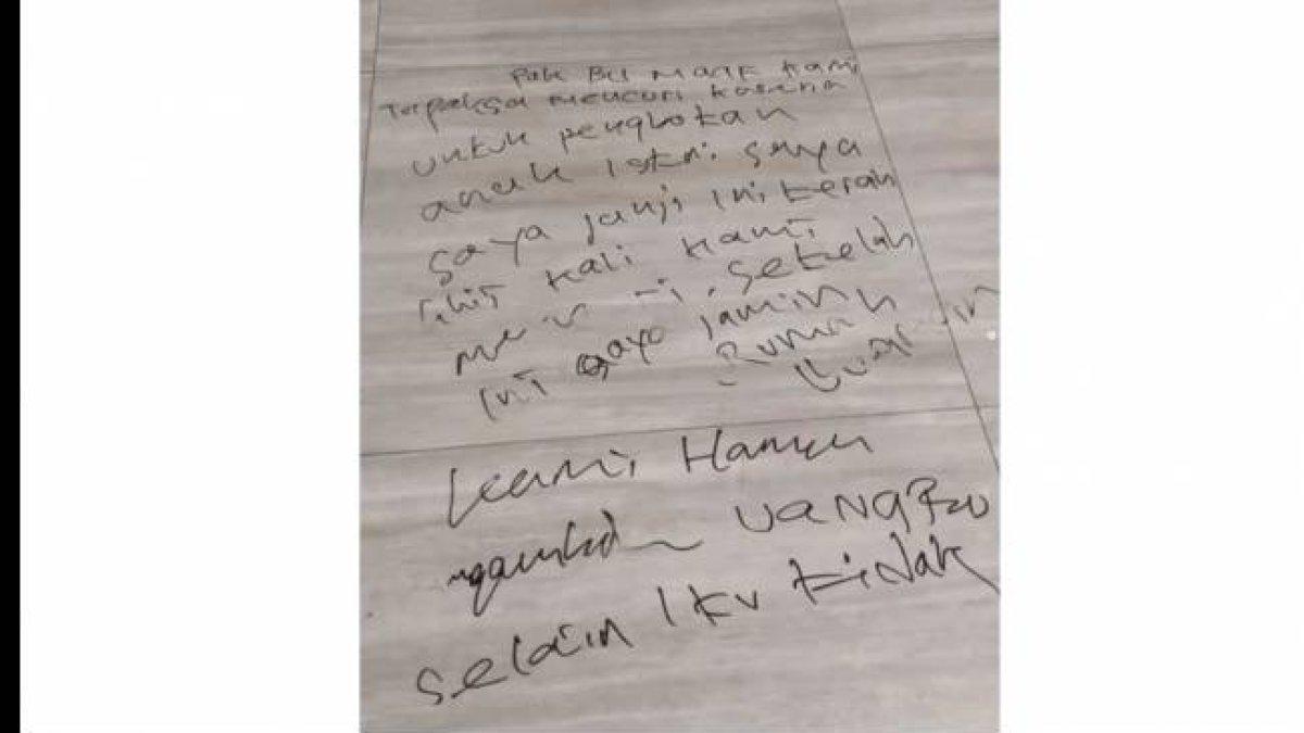 Pesan yang ditulis maling di Sukoharjo, Jawa Tengah, berisi permintaan maaf