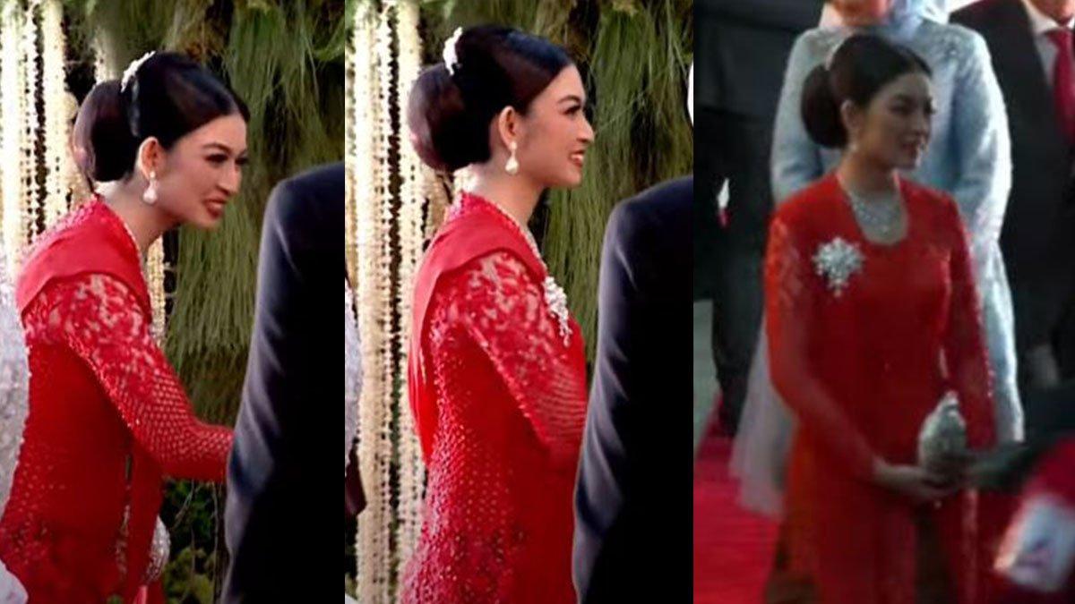 Pesona Selvi Ananda berkebaya merah