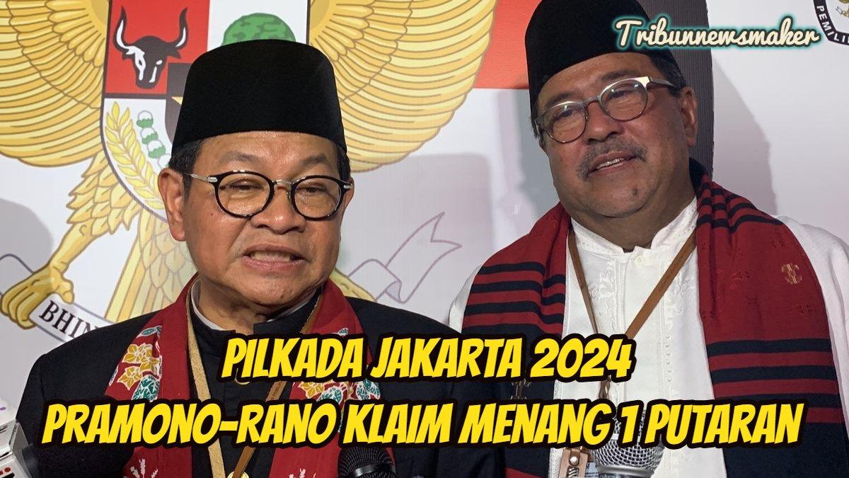 Pilkada Jakarta 2024, Pramono-Rano klaim menang 1 putaran.