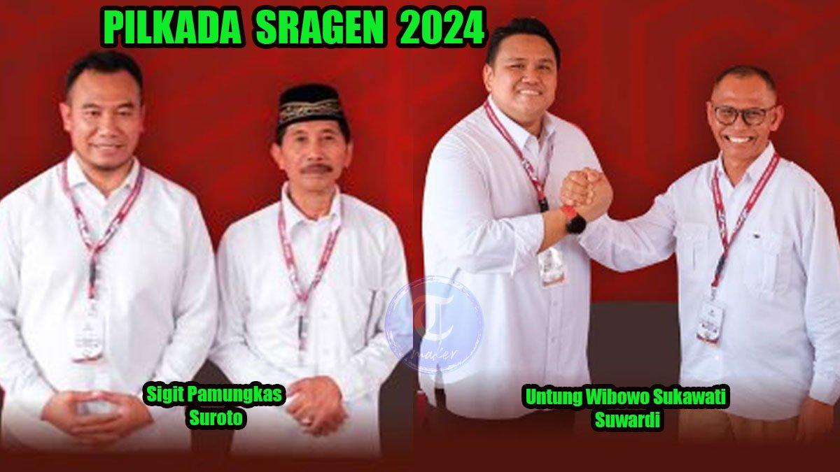 Pilkada Sragen 2024 Untung Wibowo Sukawati-Suwardi dan Sigit Pamungkas-Suroto