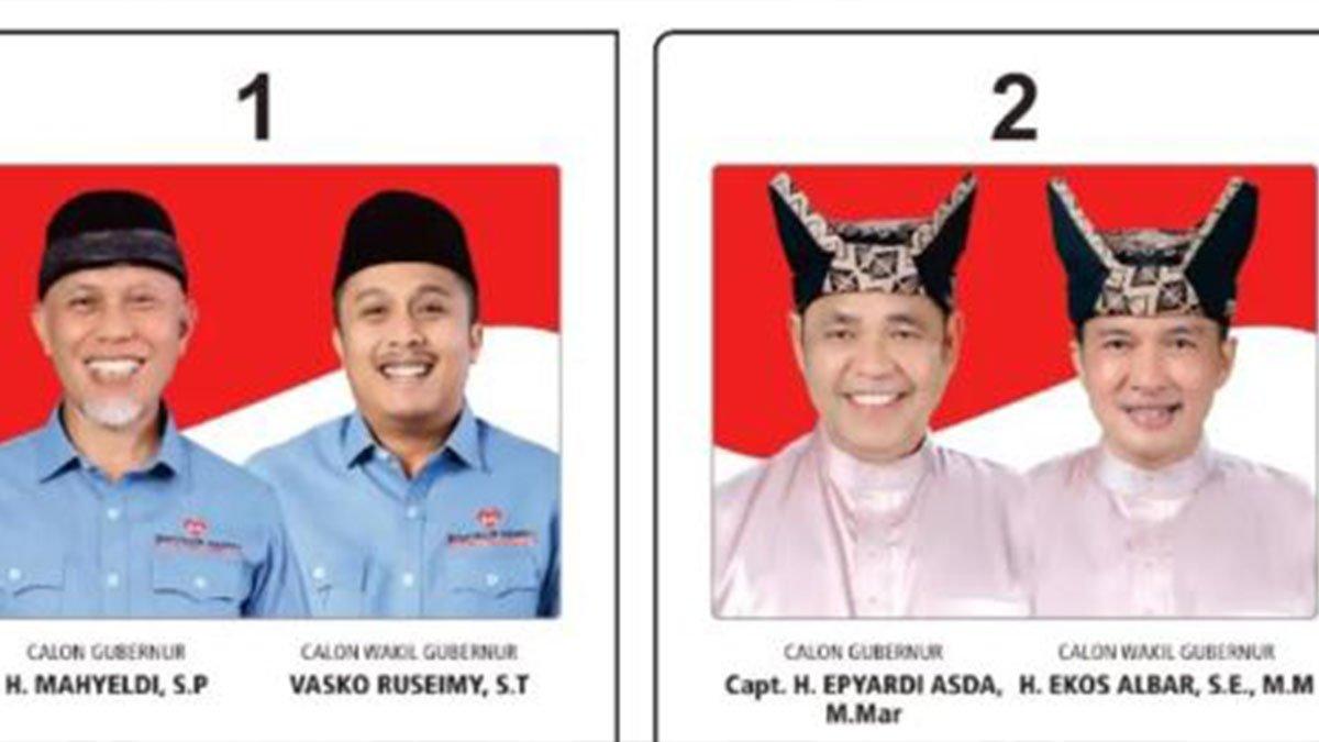 Dua calon gubernur dan wakil gubernur di Pilkada Sumbar 2024