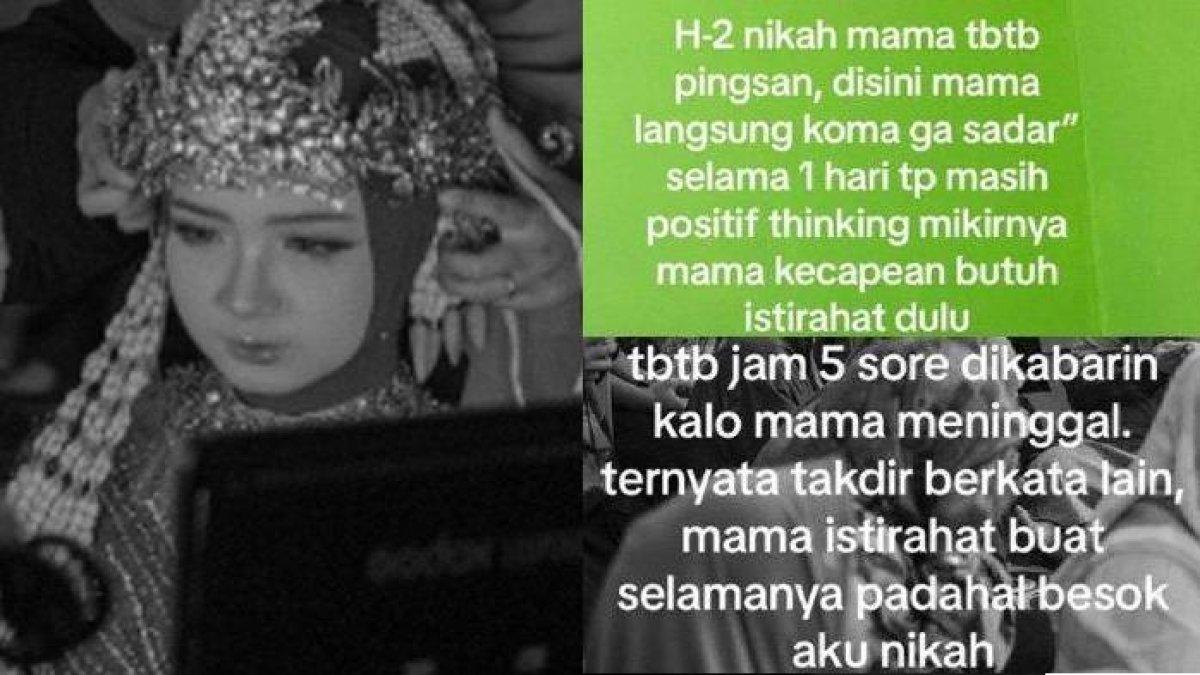 Pengantin wanita sebelum nikah ibunya meninggal