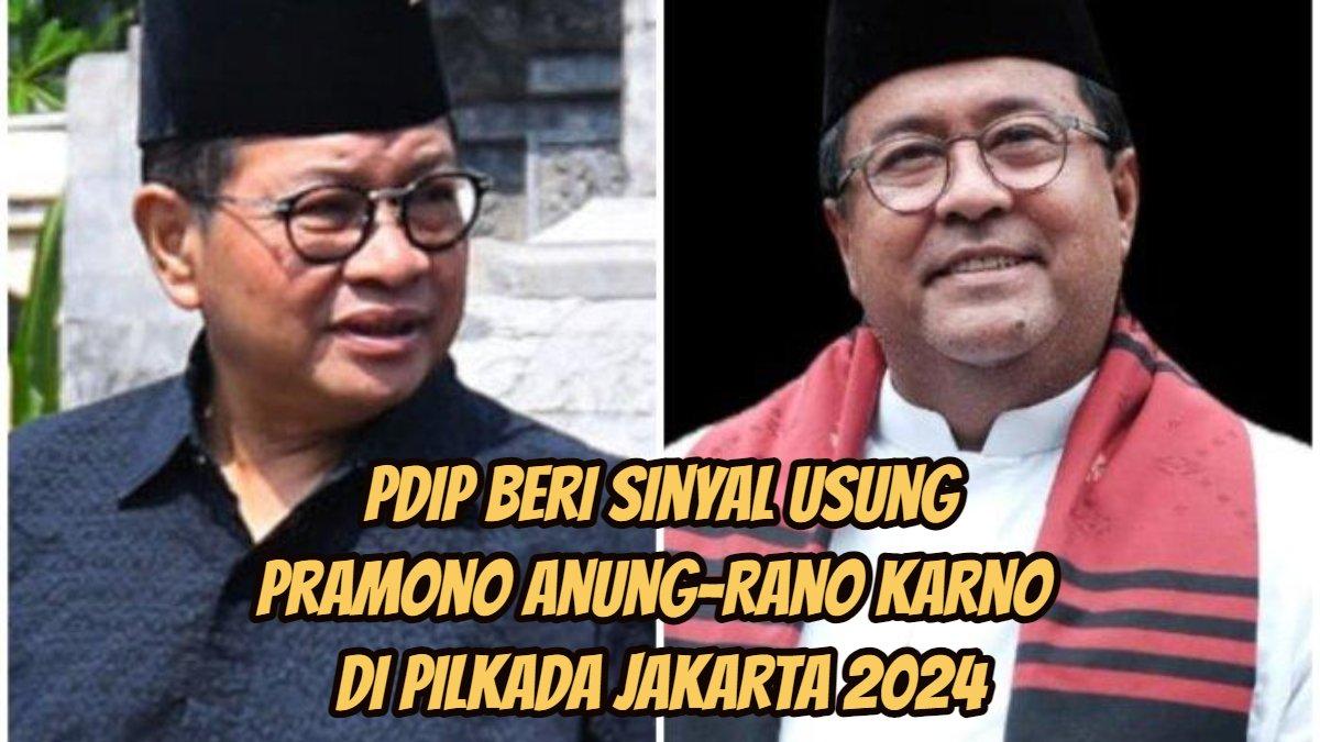 Politisi senior PDI Perjuangan (PDIP) Pramono Anung dan Rano Karno.