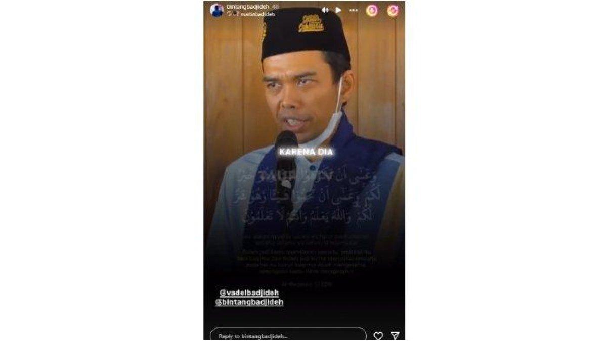 Postingan dukungan Martin Badjideh untuk Vadel.