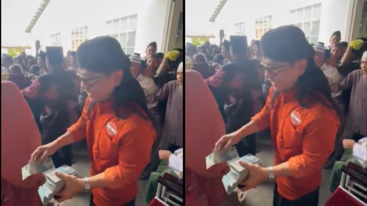 Potongan video Gus Miftah membagi-bagkan uang ke sejumlah warga viral di media sosial.