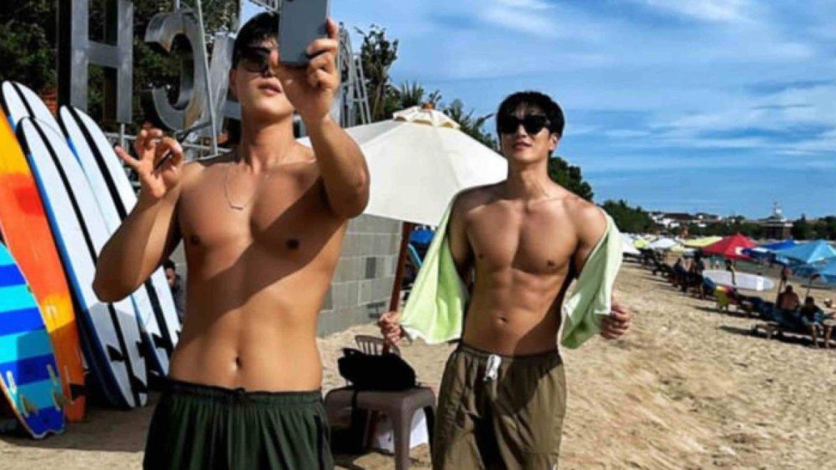 Potret Ahn Bo Hyun, pacar Jisoo BLACKPINK saat berlibur di Bali, pamer perut sixpack di Instagram, bikin meleleh