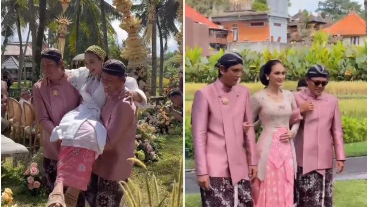 KAKAK LUNA MAYA - Potret Dully dan Tipi Jabrik, dua kakak Luna Maya di acara siraman sang adik menjelang pernikahan.