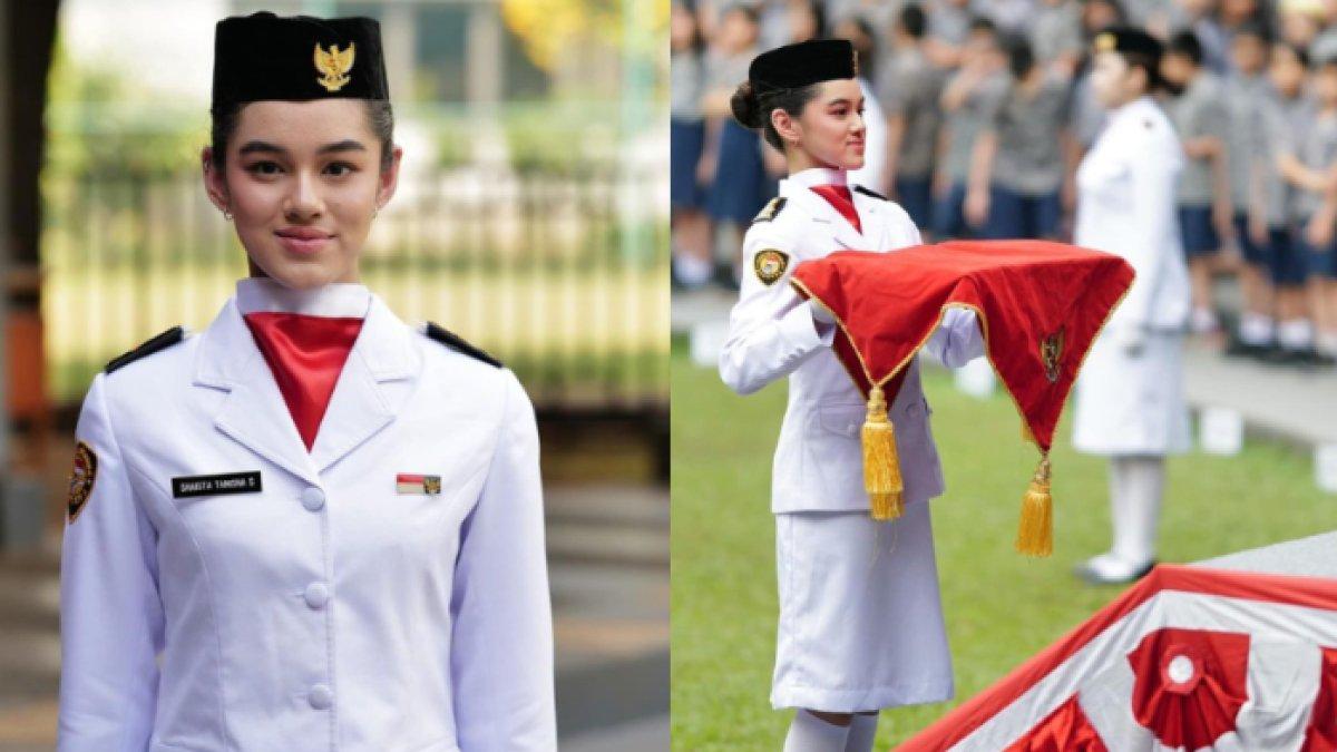 Potret Shaista Putri Rionaldo Stokhorst jadi anggota Paskibra, bikin orangtua bangga.