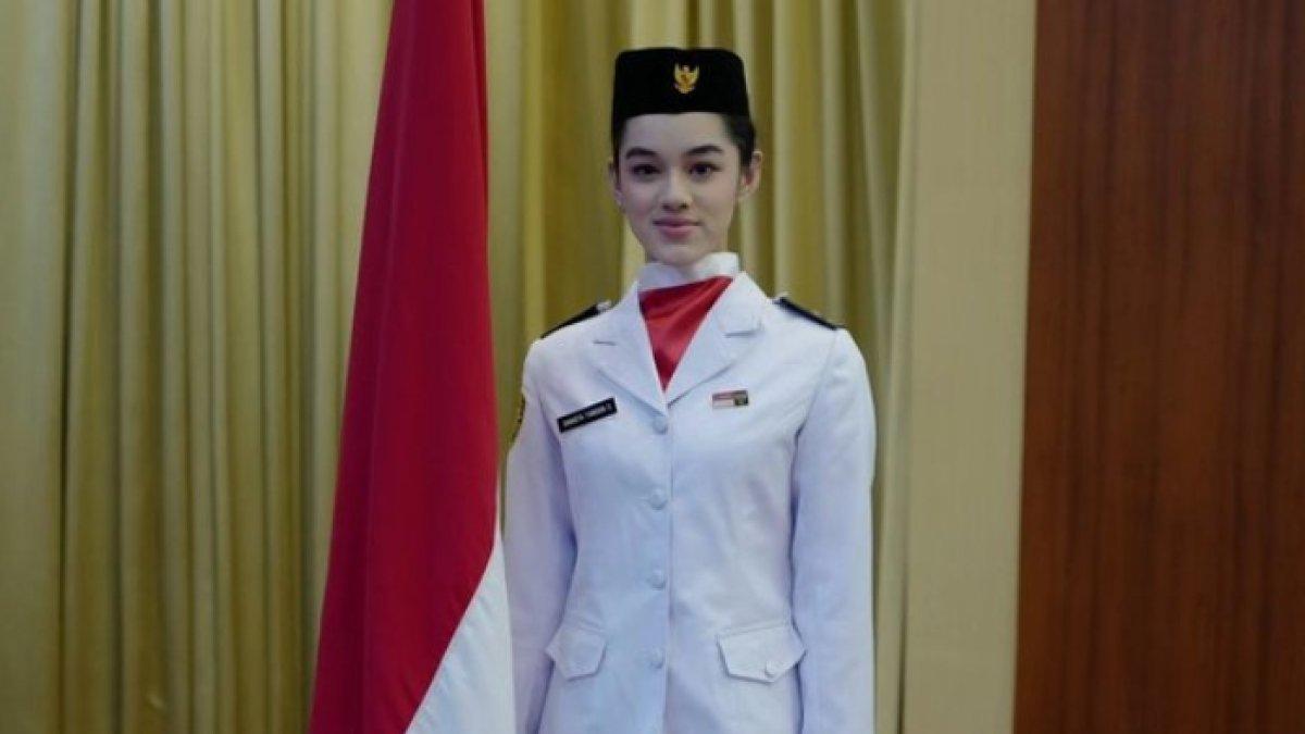 Potret Shaista Putri Rionaldo Stokhorst jadi anggota Paskibra, bikin orangtua bangga.