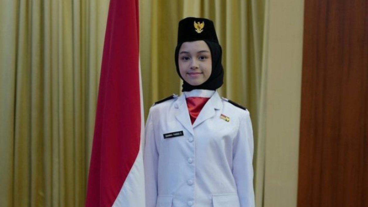 Potret Shaista dan Shanika Putri Rionaldo Stokhorst jadi anggota Paskibra, bikin orangtua bangga.