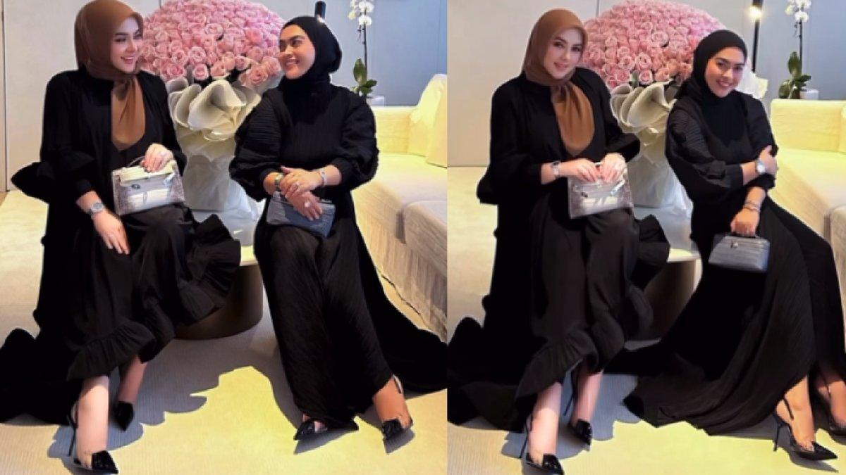 Potret Syahrini yang kini diduga hamil di usia 43 tahun dan berani mengenakan high heels saat jalan-jalan atau traveling.