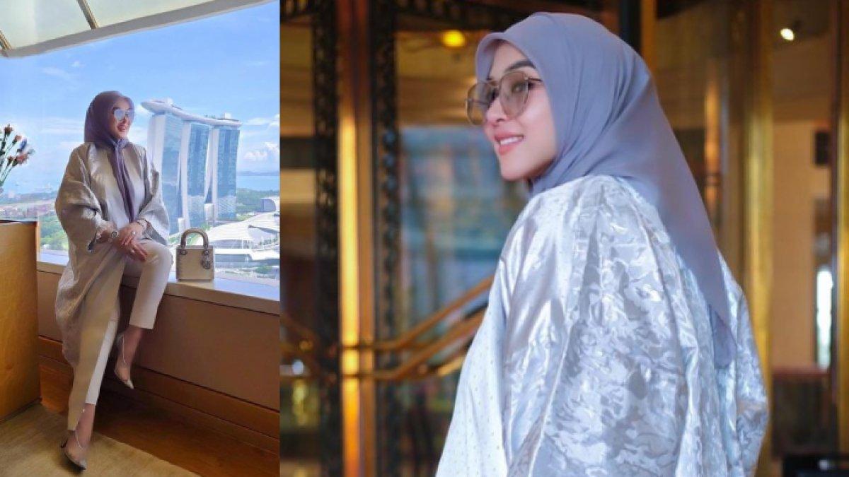 Potret Syahrini yang kini diduga hamil dan berani mengenakan high heels saat jalan-jalan