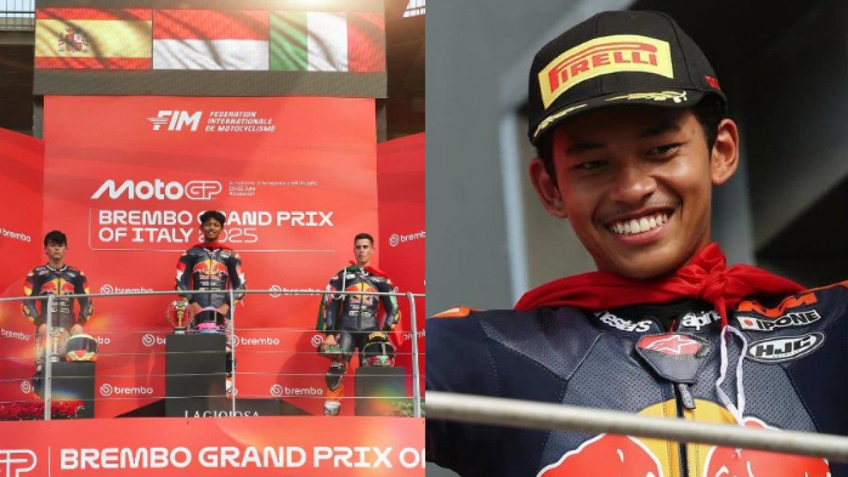 SOSOK PEMBALAP - Potret Veda Ega Pratama diambil dari Instagram pada Selasa (24/6/2025). Veda Ega Pratama berhasil meraih kemenangan dalam ajang Red Bull Rookies Cup di Mugello, Italia.