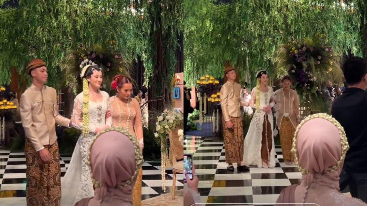 Potret Zahwa dan Keanu saat dampingi Aaliyah Massaid menuju akad nikah.