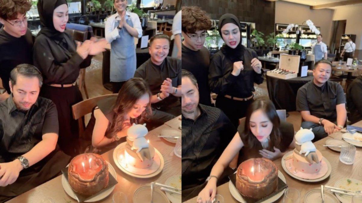 Potret pacar baru Salmafina Sunan yang hadir di ulang tahun kekasih.