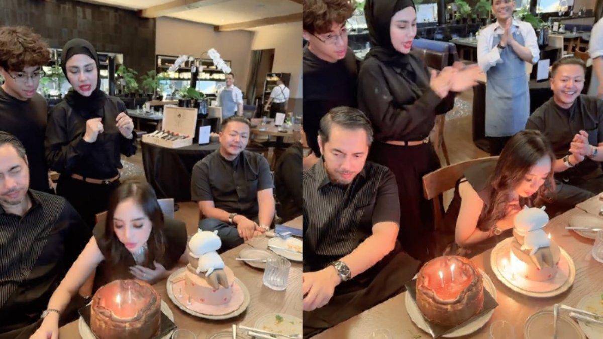 Potret pacar baru Salmafina Sunan yang hadir di ulang tahun kekasih.