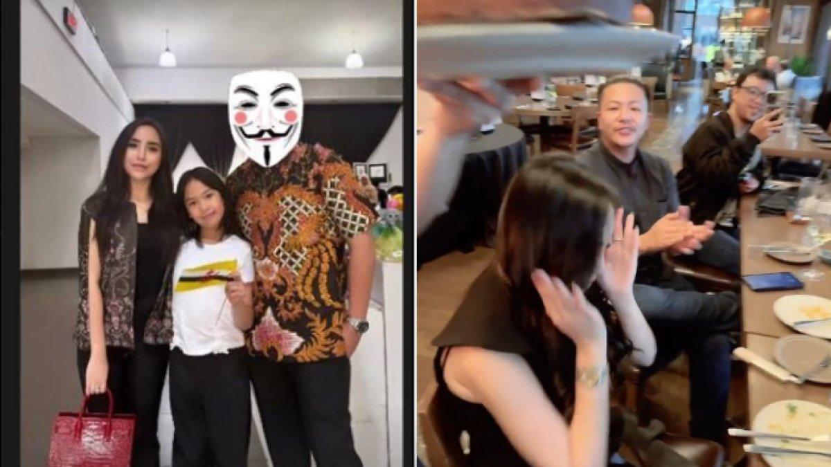 Potret pacar baru Salmafina Sunan yang hadir di ulang tahun kekasih.