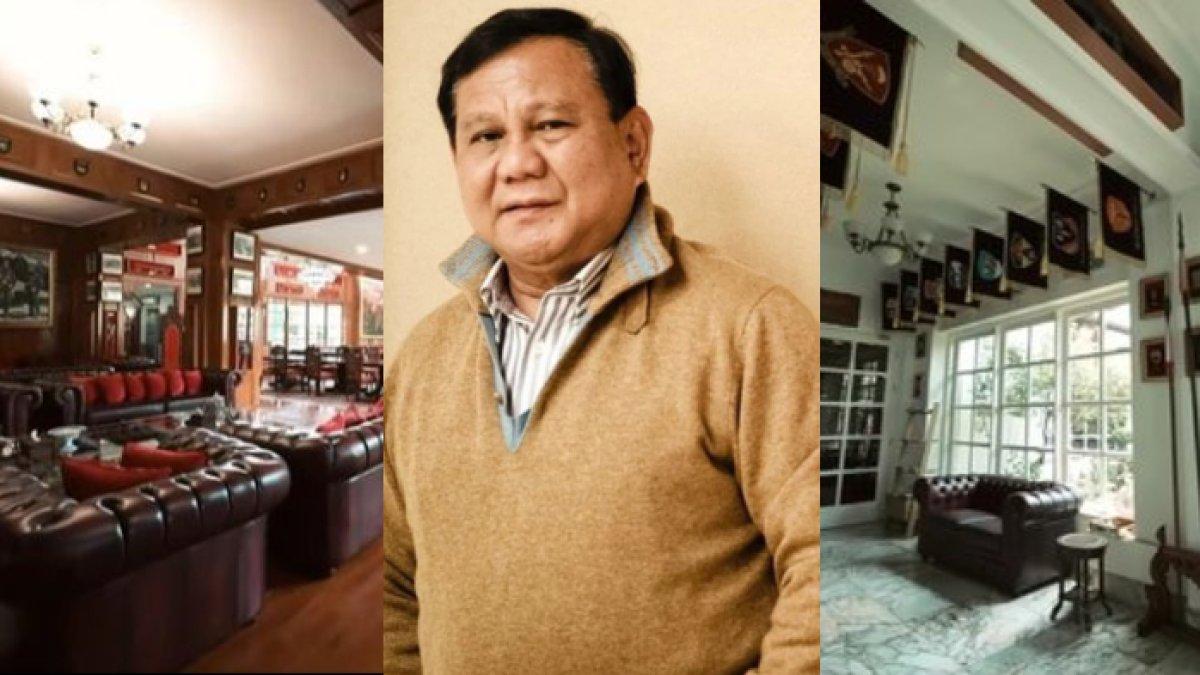 Potret ruangan di rumah Prabowo Subianto cukup elegan dengan sentuhan jawa dan klasik