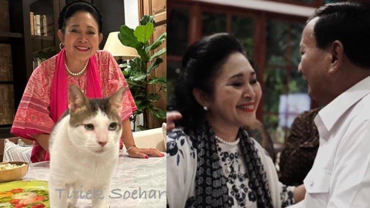 Prabowo Titiek Cipika-cipiki usai menang pilpres 2024, Tak bersentuhan tapi saling senyum.