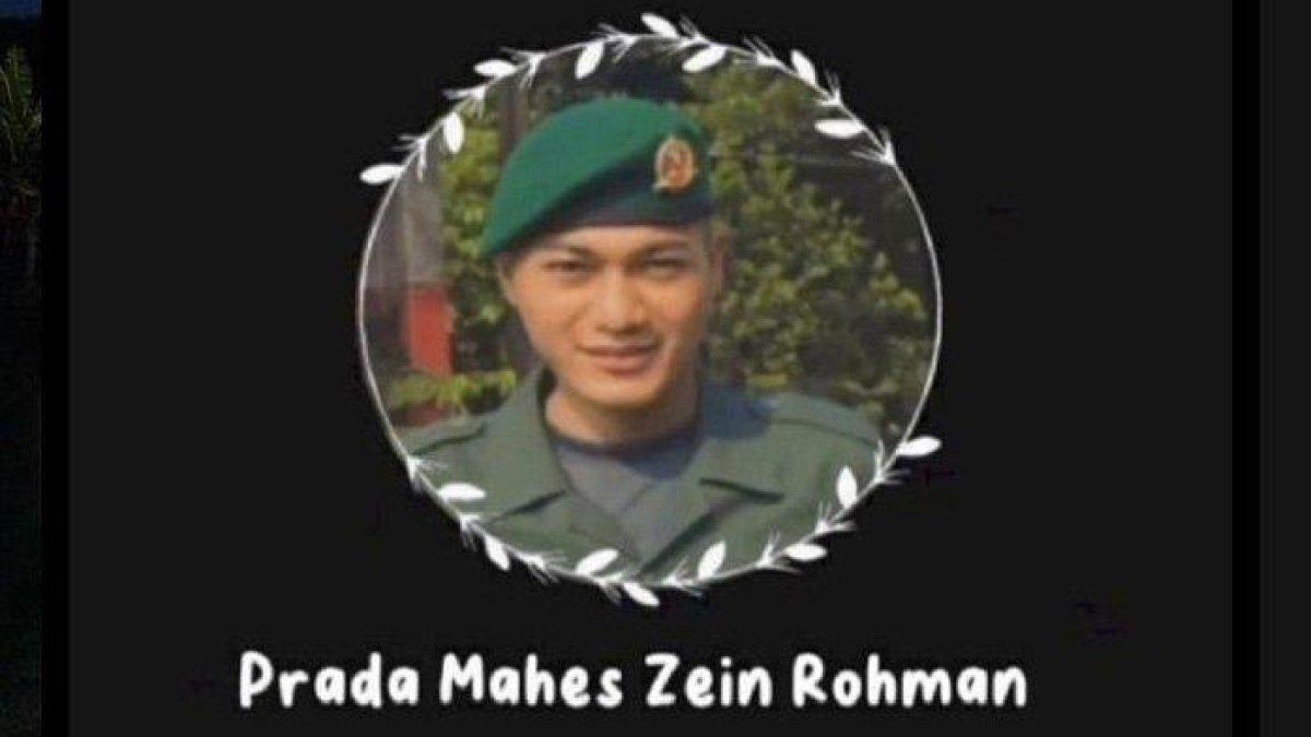 Prada MZR, anggota TNI dari Batalyon Zeni Tempur 4/Tanpa Kawandya Ambarawa, Kabupaten Semarang meninggal dunia dianiaya senior