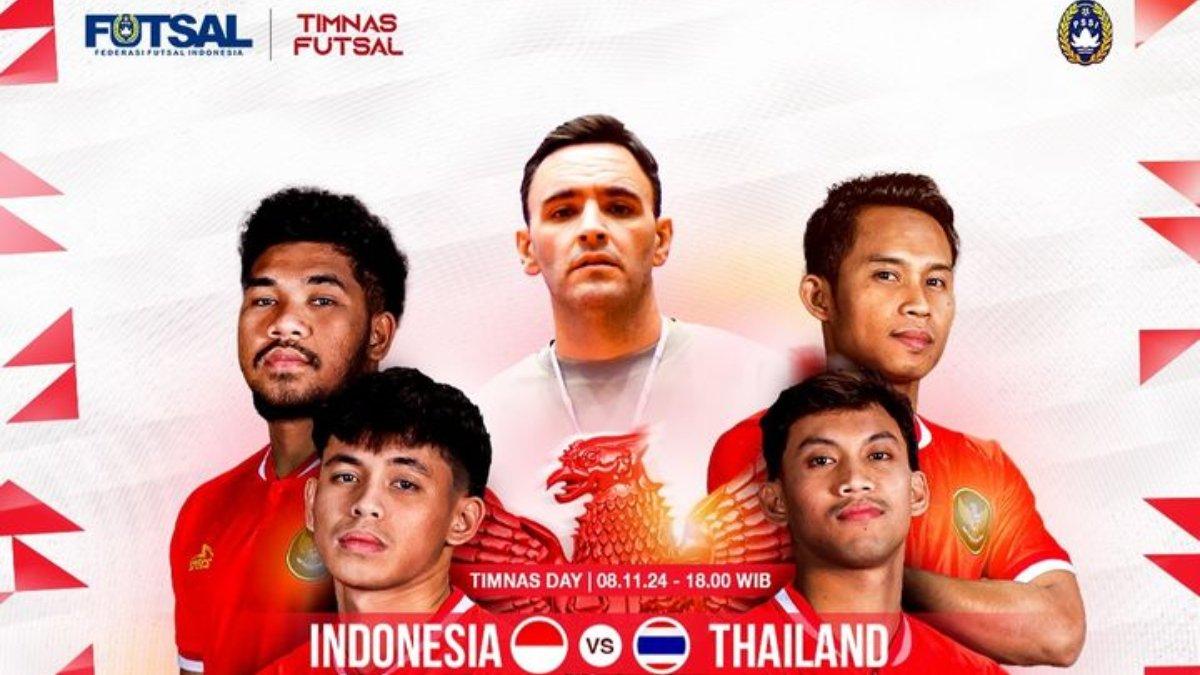 Prediksi skor dan live streaming Timnas Indonesia vs Thailand Semifinal Piala AFF Futsal 2024 Jumat (8/11/2024) 18.00 WIB.