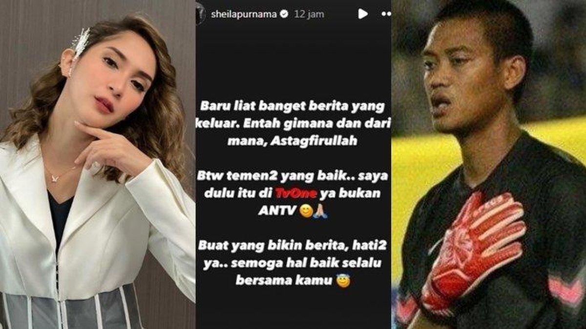 Presenter Sheila Purnama (kiri) buka suara usai heboh dikaitkan dengan presenter bola inisial S selingkuhan Kurnia Meiga