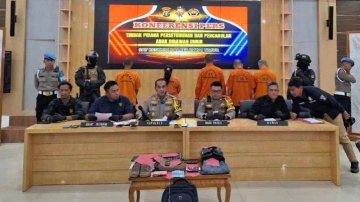 Press release Polres Kutai Timur terkait kasus pencabulan anak di bawah umur yang dilakukan keluarga kandung