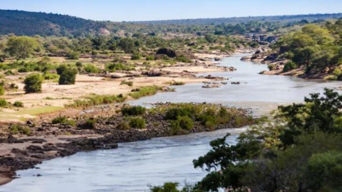 Pria itu sedang dibaptis di Sungai Olifants