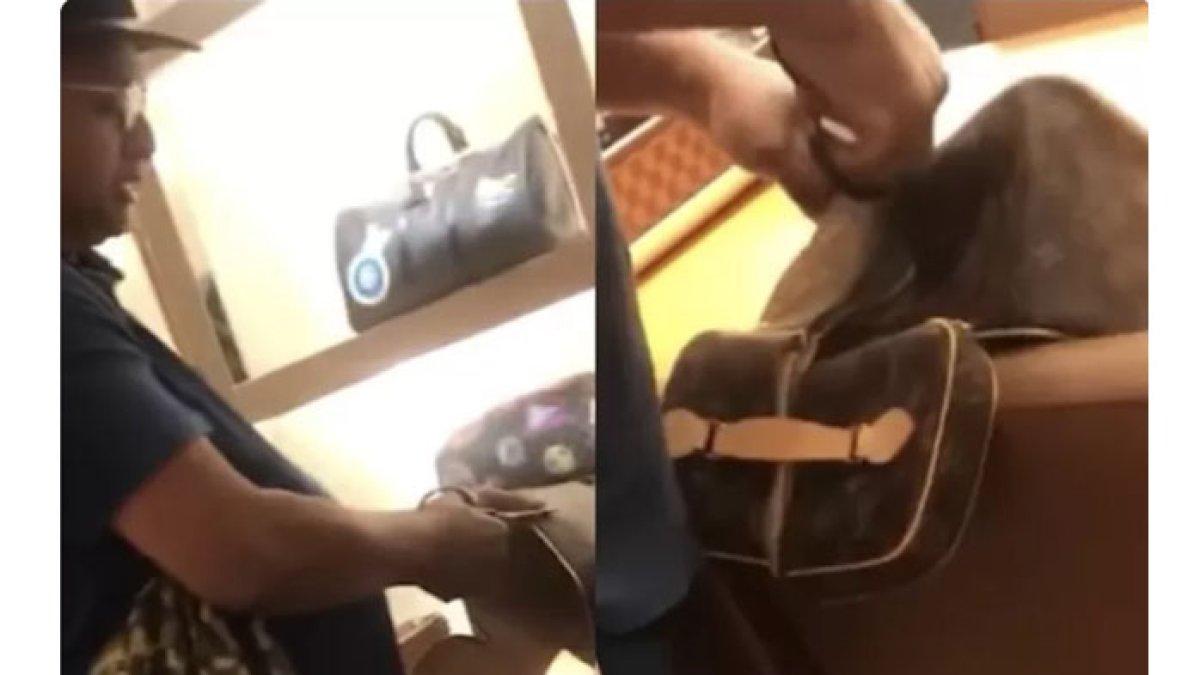 Pria kesal dihina miskin, gunting tas mewah di depan pelayan toko.