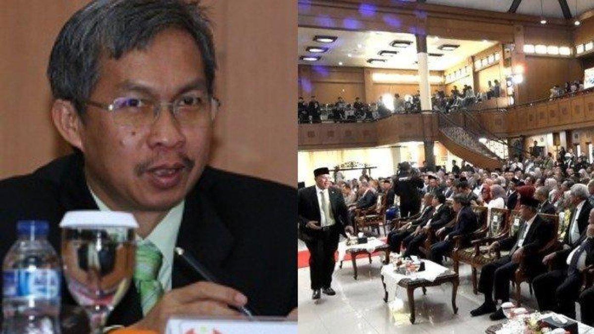 REKTOR UPI - Prof Didi Sukyadi dilantik menjadi rektor UPI pada Senin (16/6/2025). Momen pelantikannya diwarnai aksi walk out dari Wakil Ketua DPR RI Cucun Ahmad Syamsurijal lantaran penggunakan bahasa Inggris.