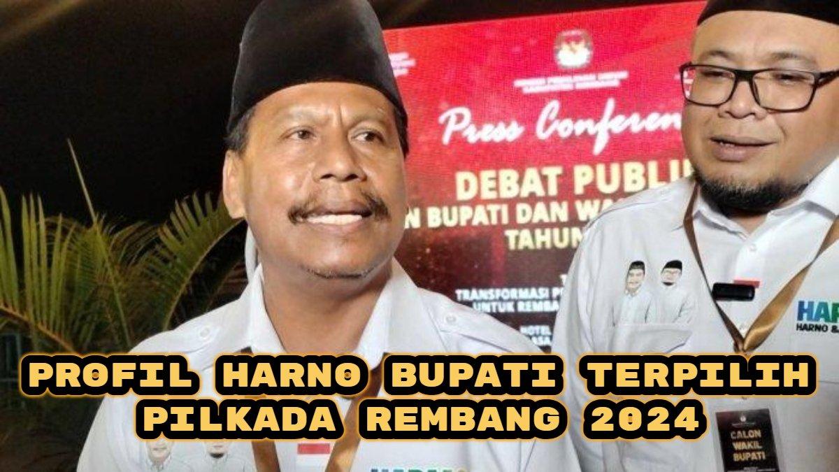 Inilah profil dan harta kekayaan Harno Bupati terpilih Pilkada Rembang 2024, miliki 87 tanah.