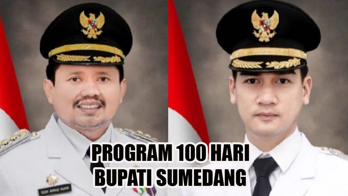 100 HARI PROGRAM - Inilah program 100 hari kerja Bupati dan Wakil Bupati Kabupaten Sumedang, Jawa Barat, Dony Ahmad Munir dan Fajar Aldila.
