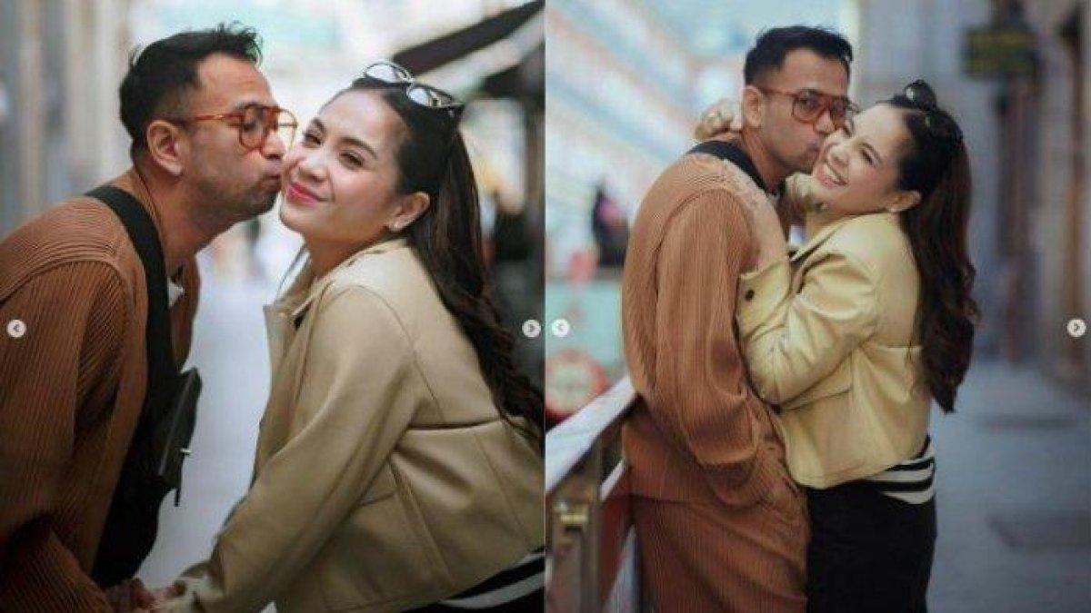 Raffi Ahmad dan Nagita Slavina saat liburan ke Madrid, Kamis (21/9/2023).