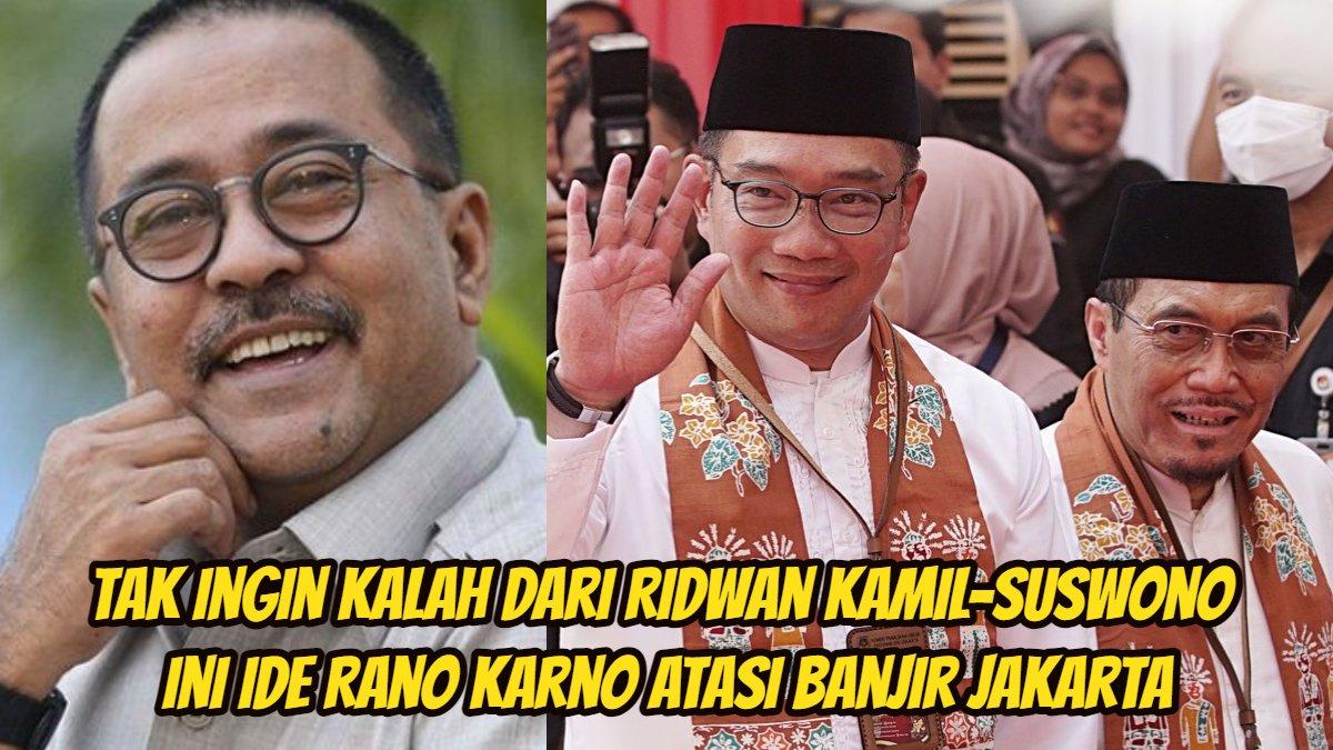 Tak ingin kalah dengan visi misi pasangan Ridwan Kamil-Suswono, Rano Karno punya ide jitu untuk mengatasi banjir wilayah Jakarta.
