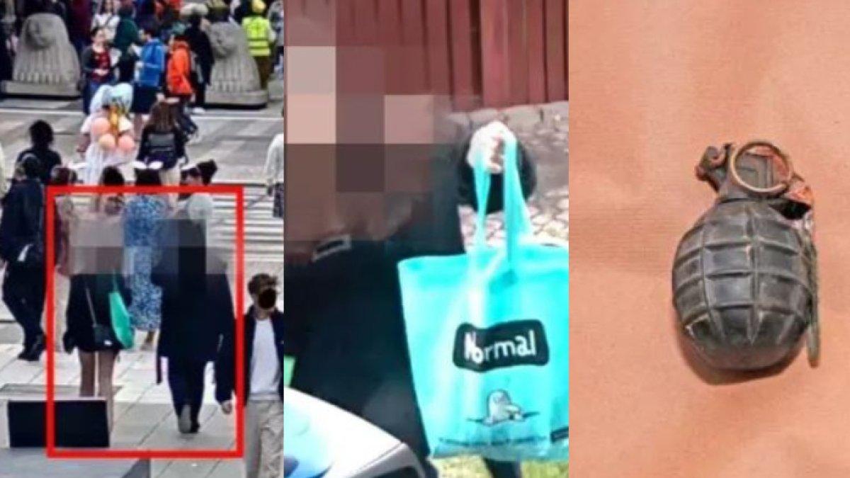 Remaja bawa tas ecobag berwarna biru itu ternyata berisi enam granat tangan aktif.
