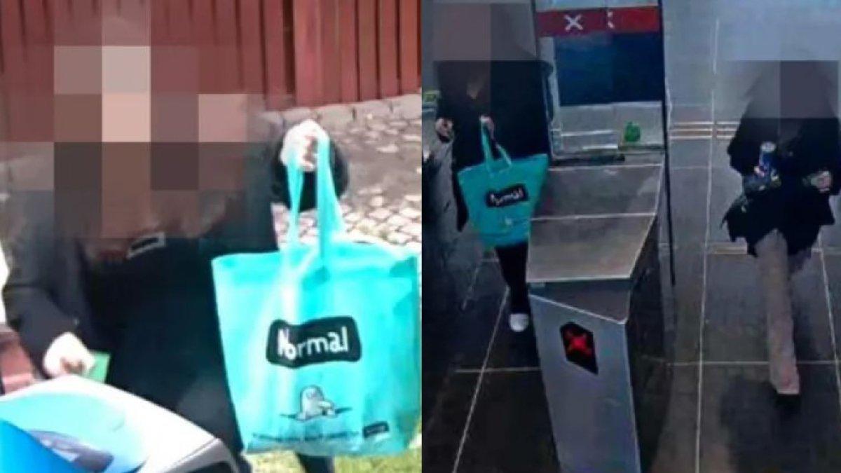 Remaja bawa tas ecobag berwarna biru itu ternyata berisi enam granat tangan aktif!