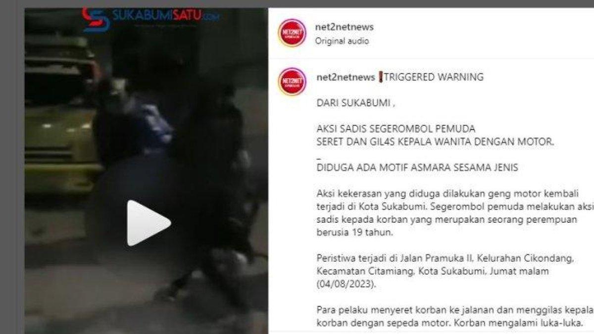 Remaja perempuan dianiaya dengan sadis oleh 8 pria di Jalan Pramuka II, Kelurahan Cikondang, Kecamatan Citamiang, Kota Sukabumi, Jumat malam (04/08/2023).