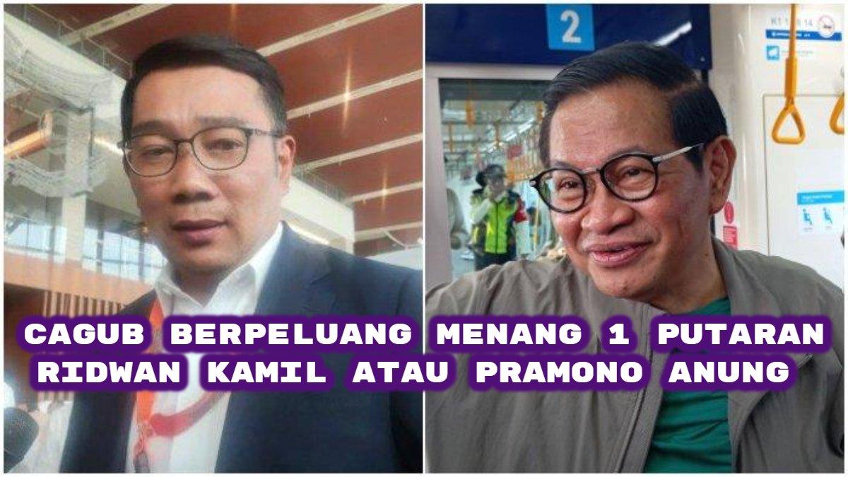 Akhinrya terjawab calon Gubernur (Cagub) berpotensi menang 1 putaran di Pilkada Jakarta 2024, Ridwan Kamil atau Pramono Anung?